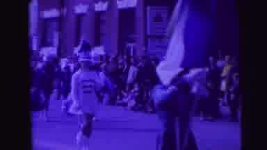 Lynbrook New York (1976): A Group Of Girls Going Parade In The Road For A