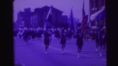 Lynbrook New York (1976): Street Parade With Flag-Bearers And A Marching Band
