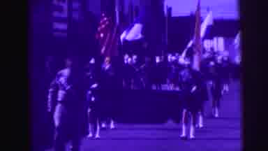 Lynbrook New York (1976): People Marching In A Parade Dressed Up And Carrying