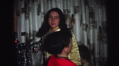 Lynbrook New York (1976): Children Wearing Pajamas Happily Standing In Front Of A