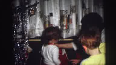 Lynbrook New York (1976): Family Holiday Celebration Around Decorated Christmas