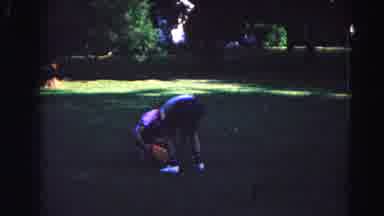 Hagerstown Maryland Usaa-1963: Two People Outside In Grassy Yard Unaware Of Camera