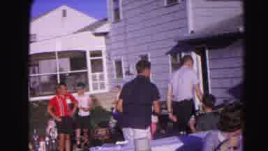 Hagerstown Maryland Usaa (1963): People Gathering Around Picnic Tables On A Bright
