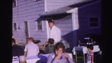 Hagerstown Maryland Usaa (1963): Adult Male And Child Walking In Backyard Of House