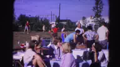 Hagerstown Maryland Usaa (1963): People Enjoying A Picnic / Party Outside While
