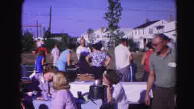 Hagerstown Maryland Usaa (1963): Woman Wearing Blue Dress Serves Food At Large