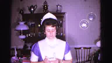 Hagerstown Maryland Usaa (1963): Vintage Nurse Holding A Vintage Candle