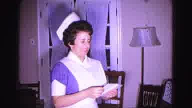Hagerstown Maryland Usaa (1963): Cheerful Female Nurse Caretaker In Uniform