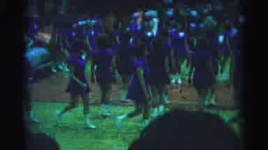Hagerstown Maryland Usaa (1963): Women In Blue Cheerleading Uniforms Marching On
