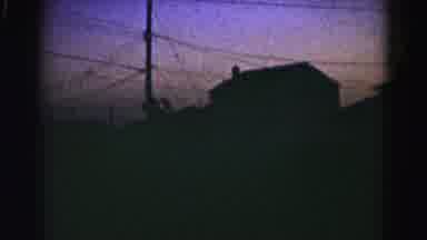 Hagerstown Maryland Usaa (1963): View Of Person Playing Badminton At Dusk In Front