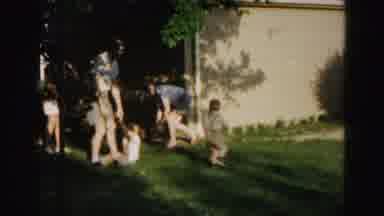 Hagerstown Maryland Usaa (1963): Family Plays With Ball In The Outside Of Their