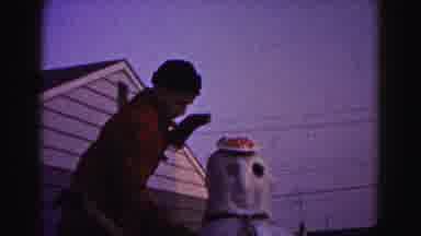 Hagerstown Maryland Usaa (1963): A Kid Making A Snowman