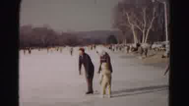Hagerstown Maryland Usaa (1963): Family Goes Ice Skating And Builds A Snowman