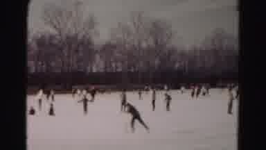 Hagerstown Maryland Usaa (1963): Children Skating On A Frozen Lake In Winter