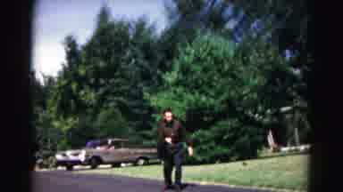 Hagerstown Maryland Usaa (1963): A Man Is Playing Badminton In The Empty Road With