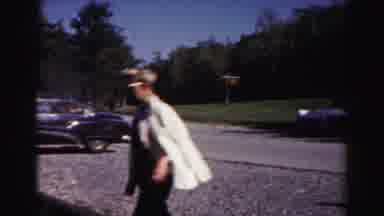 Hagerstown Maryland Usaa (1963): Two Men Walk In Front Of The Car Another Person
