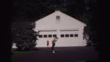 Hagerstown Maryland Usaa (1963): Man Throwing Football In His Driveway During A