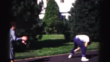 Hagerstown Maryland Usaa (1963): Three Kids Playing In The Ball In The Road Funny