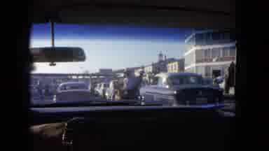 Tijuana Mexico (1962): Car Heading For Toll Payment On Highway With Great Movement
