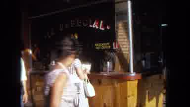 Tijuana Mexico (1962): Lady In A Dress Waiting For A Order Watching The Young