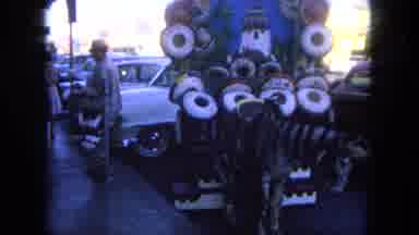 Tijuana Mexico (1962): View Of Zebra And Cart Standing Along Curb In Busy City