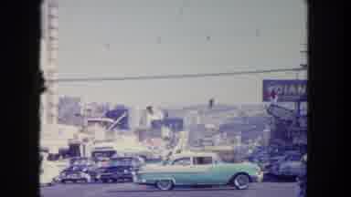 Tijuana Mexico (1962): Bustling City Filled With People And Antique Cars Driving