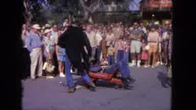 Tijuana Mexico (1962): A Reenactment Or Play In Front Of A Crowd Of People