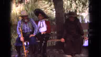 Tijuana Mexico (1962): Bench Men's Costume Sitting Talking Human Walking Near