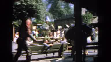 San Diego California-1962: People Relaxing in Park with Donkey Ride