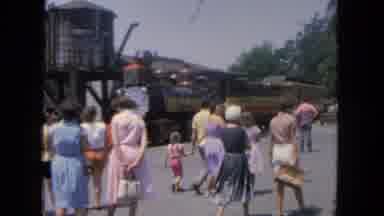 San Diego California (1962): A Train Has Arrived For Numerous Passengers To Aboard