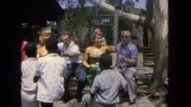 San Diego California (1962): Tourists Sit At Train Station With Beautiful Women