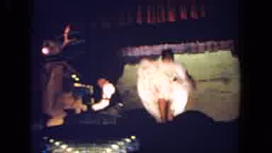San Diego California (1962): Cancan Dancer In White Dancing On A Stage Next To A