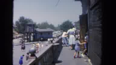 San Diego California (1962): Children And Adults Are Walking Around A Small Theme