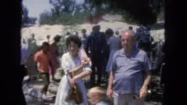 San Diego California (1962): A Crowd Of People Explore A Graveyard And An Old West