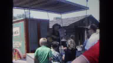 San Diego California (1962): Cowboy Guitarist Performing In Front Of A Young