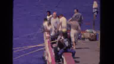 San Diego California (1962): Group Of People Fishing From Pier On A Bright Sunny
