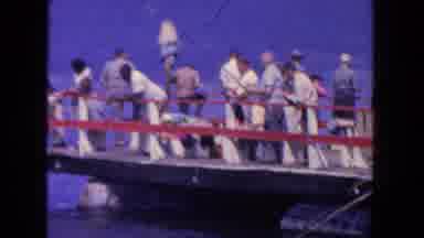 San Diego California (1962): A Group Of Men Fishing In A Harbour