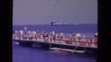 San Diego California (1962): People Standing On A Pier Holding Rods And Fishing On