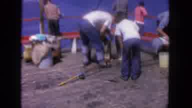 San Diego California-1962: View Of White Shack On Wooden Pier On A Bright Sunny Day