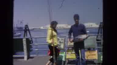 San Diego California (1962): People On A Ship With A Big Fish Posing For A