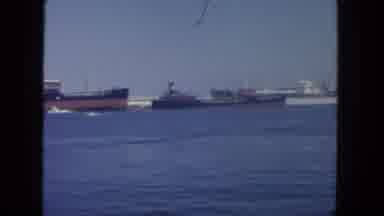 San Diego California (1962): View Of Ships Sitting In Water On A Sunny Day