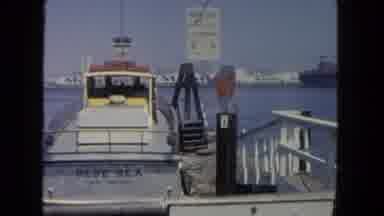 San Diego California (1962): View Of A Boat Called Blue Sea As It Sits At The Dock