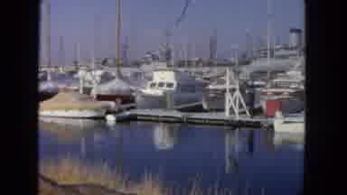 San Diego California (1962): Multiple Large And Small Ships Boats Docked With Blue