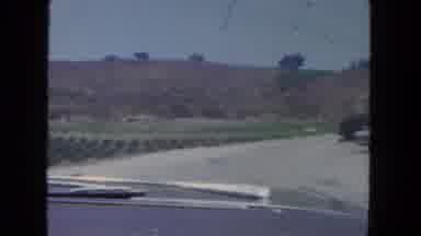 San Diego California (1962): The Car Is Standing In The Park Nearby Mountain Is