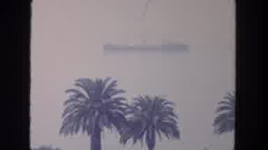 San Diego California (1962): Two Massive Ships Slowly Passing By Out In The