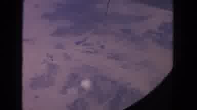 San Diego California (1962): Aerial View Of Snow Covered Mountains On A Sunny