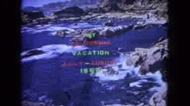 San Diego California (1962): View Of Film Vacation Title Against Blue Sea Surf And