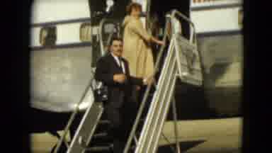 Mexico City Mexico (1962): A Couple Boarding An Airplane The Man Is Holding
