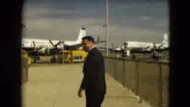 Mexico City Mexico (1962): A Man Walking With A Bag Onto A Tarmac About To Board A