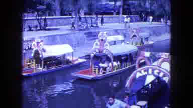 Mexico City (1962): A Pair Of Canal Ferry Boats On A Clear Sunny Day
